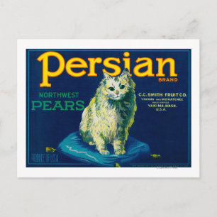 Persian Pear Crate LabelYakima, WA Postcard
