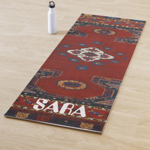 Persian perfect carpet design yoga mat