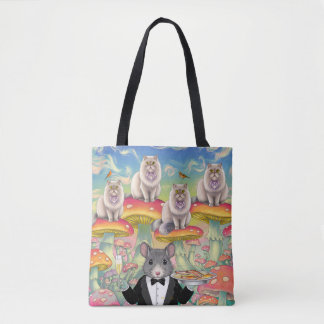 Persian Perspectives in Mushroom Fields Tote Bag