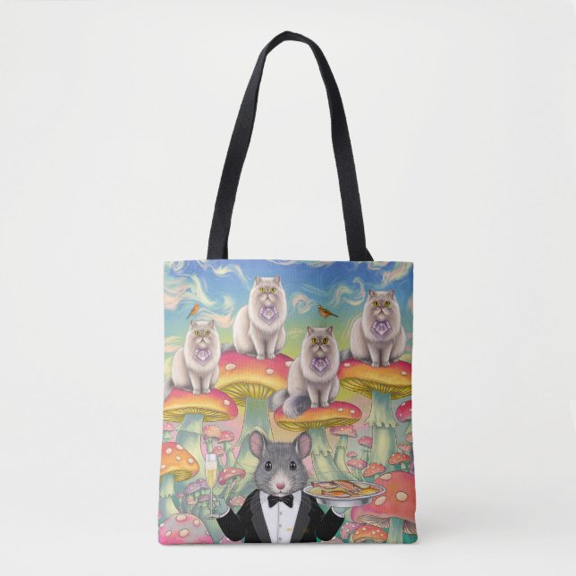 Persian Perspectives in Mushroom Fields  Tote Bag (Front)