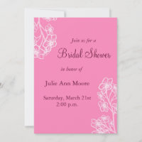 Persian Pink Modern Floral Bridal Shower