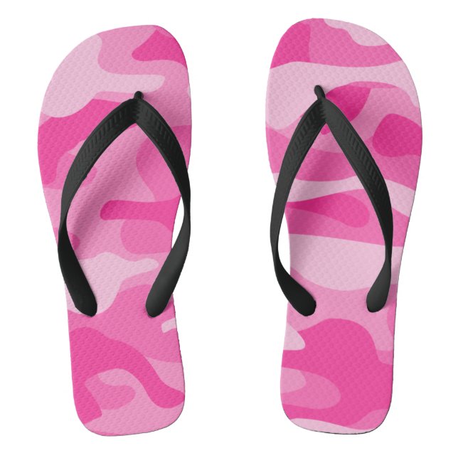 Persian Pink Monocolor Camo Flip Flops (Footbed)
