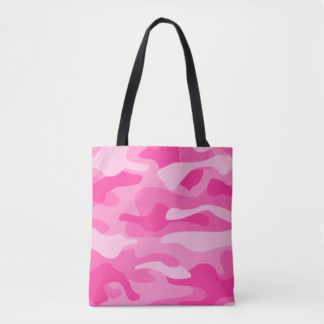 Persian Pink Monocolor Camo Tote Bag (Front)