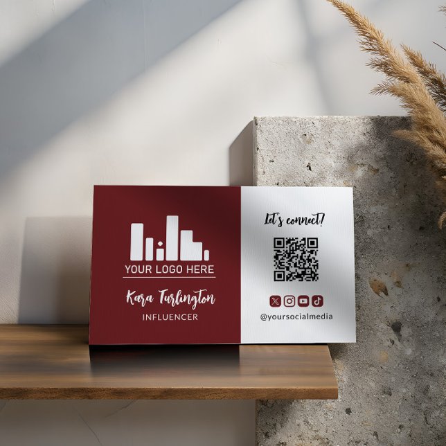 Persian Plum Logo QR Code Photo Social Media Business Card (Creator Uploaded)