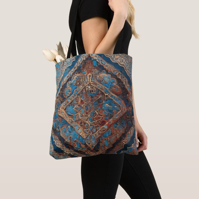 Persian Popular Beautiful Old Pattern Collection Tote Bag (Close Up)