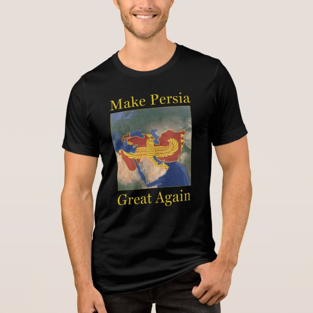 Persian Pride Make Persia Great Again Nowruz Tri-Blend Shirt (Front)