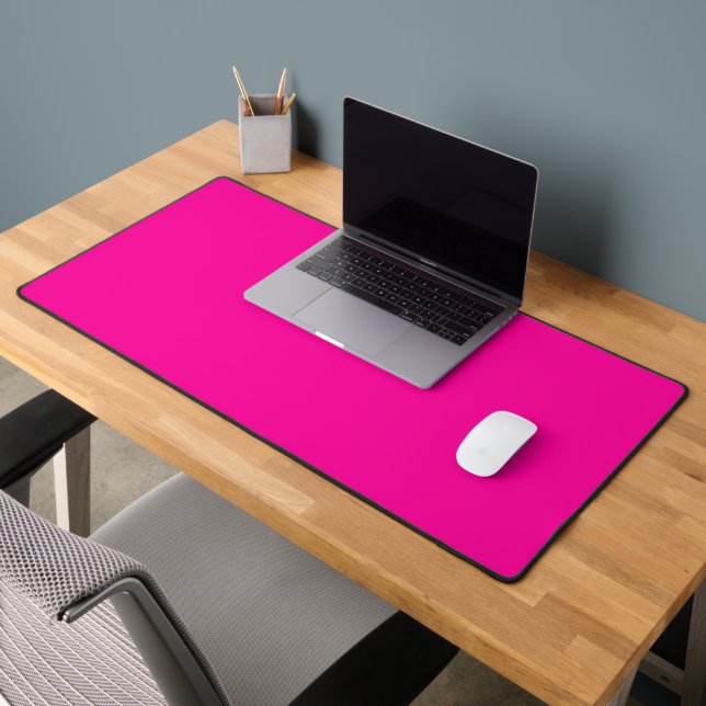 Persian Rose solid deep pink Desk Mat (Office 2)