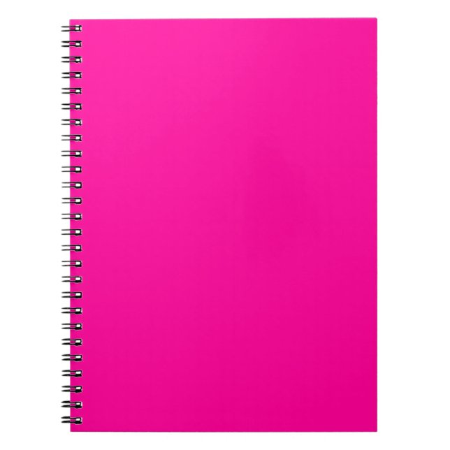 Persian Rose solid deep pink Notebook (Front)