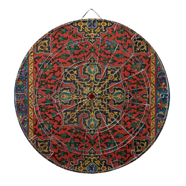 Persian Rug Carpet Red Blue Classic Dartboard (Front)