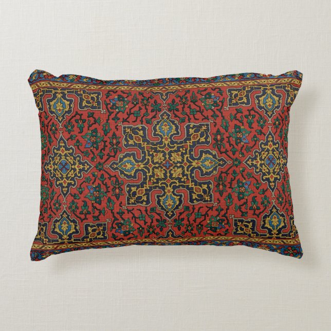Persian Rug Carpet Red Blue Classic Decorative Cushion (Front)