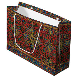Persian Rug Carpet Red Blue Classic Large Gift Bag