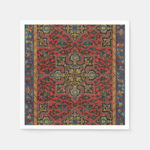 Persian Rug Carpet Red Blue Classic Napkin