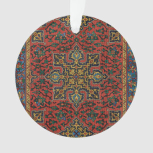 Persian Rug Carpet Red Blue Classic Ornament