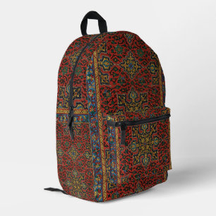 Persian Rug Carpet Red Blue Classic Printed Backpack