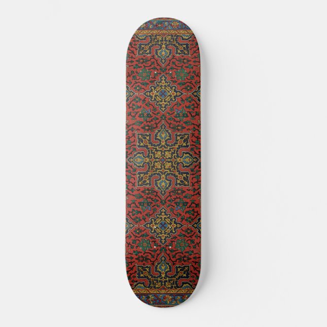 Persian Rug Carpet Red Blue Classic Skateboard (Front)