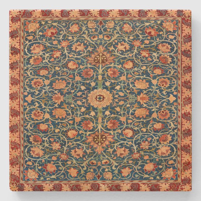 Persian Rug Design Stone Coaster (Front)