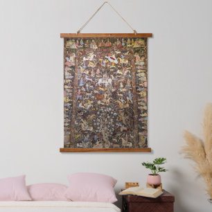 Persian Rug Iranian People Animals Tehran  Hanging Tapestry
