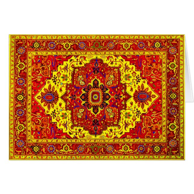 PERSIAN RUG - Red & Yellow (Front Horizontal)
