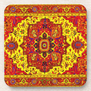 PERSIAN RUG - Red & Yellow Coaster