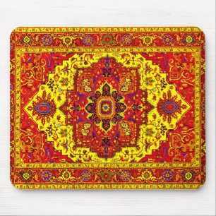 PERSIAN RUG - Red & Yellow Mouse Mat