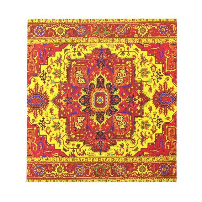 PERSIAN RUG - Red & Yellow Notepad (Front)