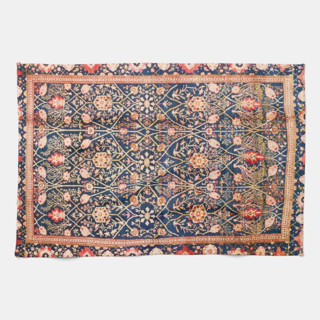  Persian Silk Rug Print Tea Towel (Horizontal)