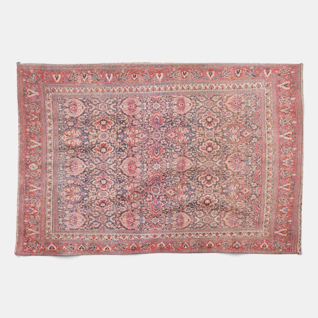  Persian Silk Rug Print Tea Towel (Horizontal)
