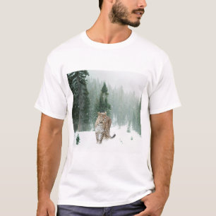 Persian Snow Leopard in the Snow T-Shirt