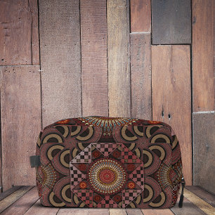 Persian sunniest framed ethnic semicircle mandala dopp kit