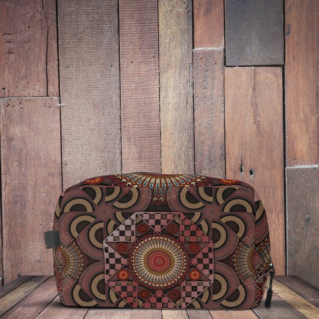 Persian sunniest framed ethnic semicircle mandala dopp kit (Creator Uploaded)