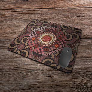 Persian sunniest framed ethnic semicircle mandala mouse mat
