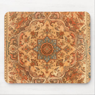 Persian Tabriz Rug Style  Light Warm Tones Mouse Mat