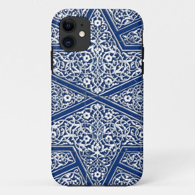 Persian tile pattern - cobalt blue and white Case-Mate iPhone case (Back)