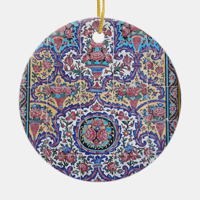 Persian Tiles Ceramic Tree Decoration (Front)