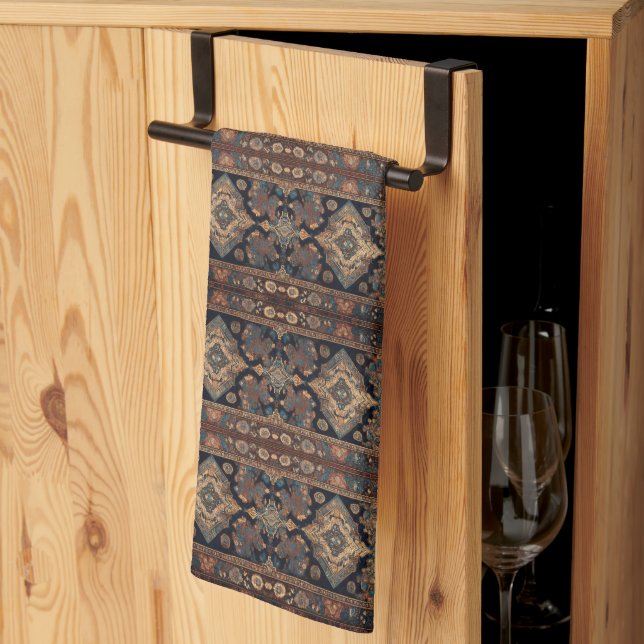 Persian Trendy Beautiful Old Pattern Collection Tea Towel (Thirds Fold)
