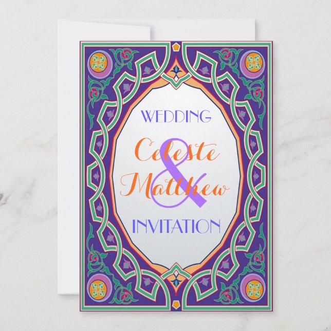 Persian Turkish Arabian Moroccan Wedding or Party Invitation (Front)