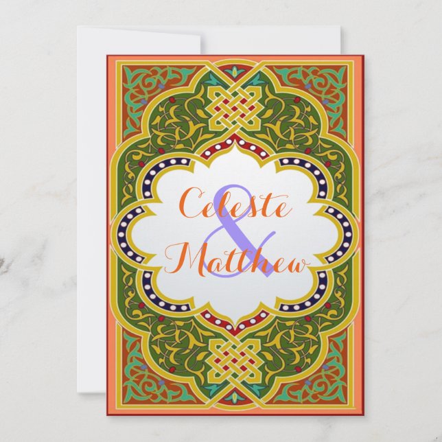 Persian Turkish Arabian Moroccan Wedding or Party Invitation (Front)