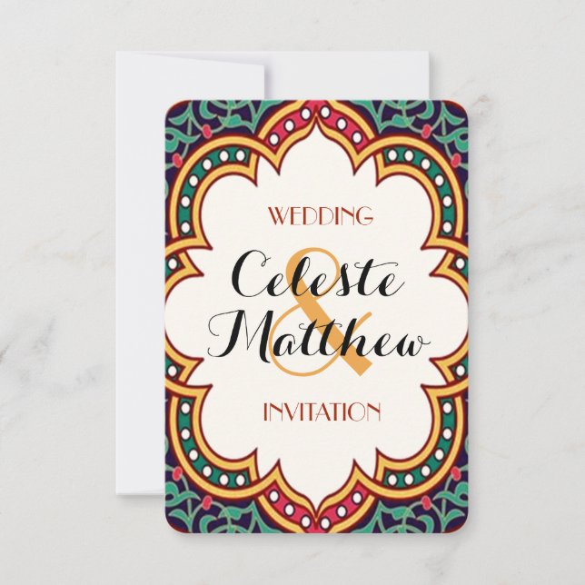 Persian Turkish Arabian Moroccan Wedding or Party Invitation (Front)