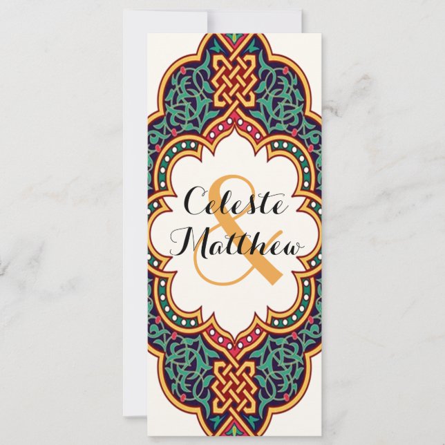 Persian Turkish Arabian Moroccan Wedding or Party Invitation (Front)