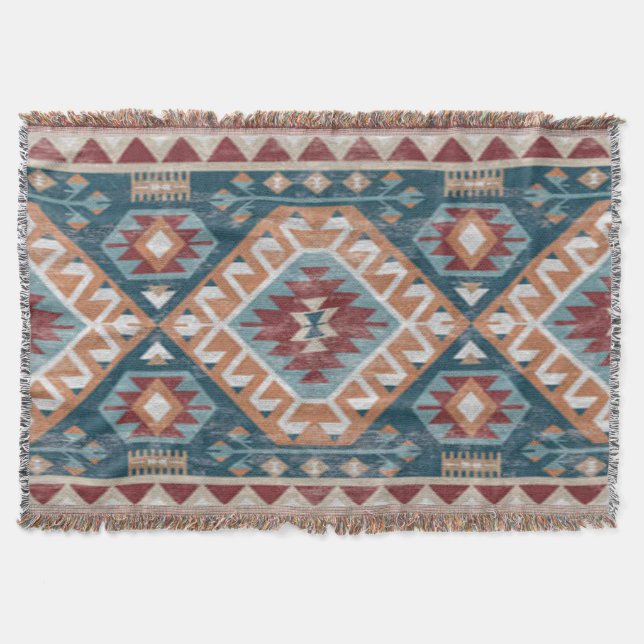 Persian Turkish Rug Antique Kilim Kabristan Throw Blanket (Front)
