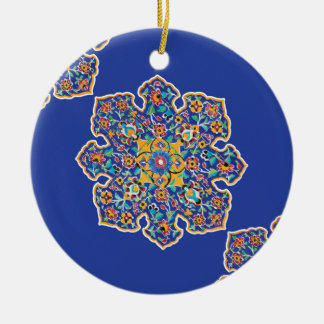 Persian Turquoise Ceramic Tree Decoration