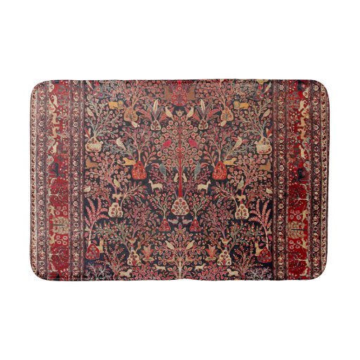 Image of Persian Vintage Antique Carpet Nature Fine Art Bath Mat