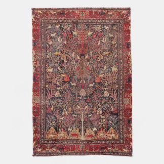 Persian Vintage Antique Carpet Nature Fine Art Tea Towel