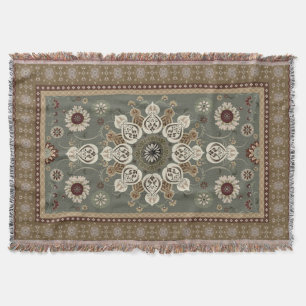 Persian Vintage Arabic Pattern Throw Blanket