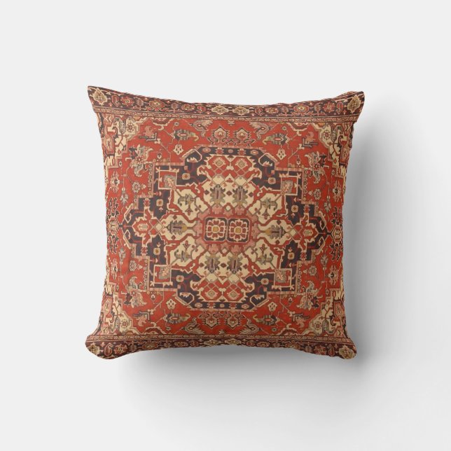 Persian Vintage Rug Floral Fine Art Cushion (Front)