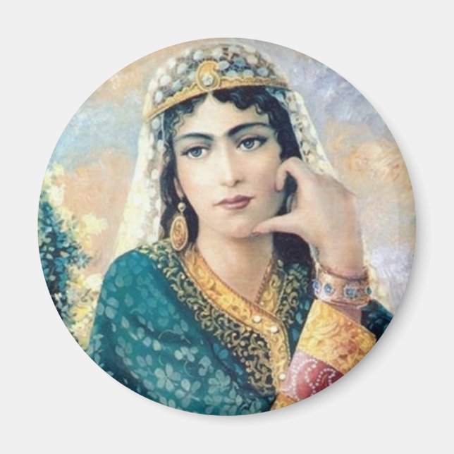 Persian Woman Folk painting in detail Magnet (Front)