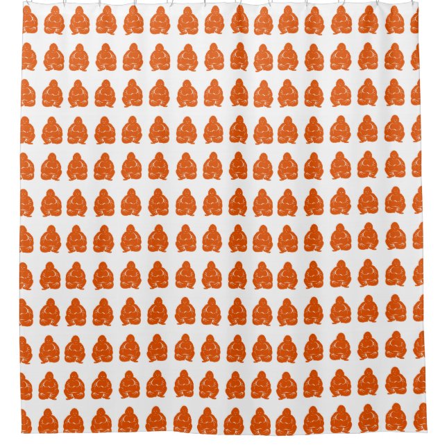 Persimmon Asian Moods Buddah Boys Shower Curtain (Front)