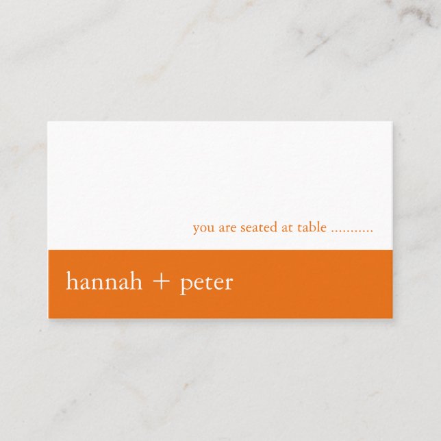 Persimmon Banner :: Guest Seating Card (Front)