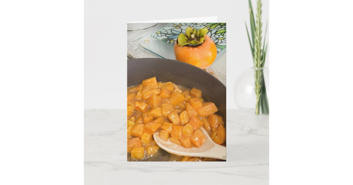 Persimmon Compote Thank You Card | Zazzle