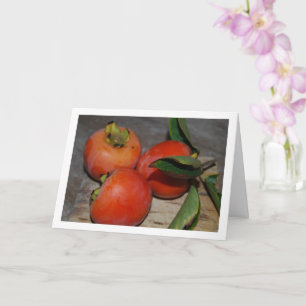 Persimmon Fruit Portrait Card